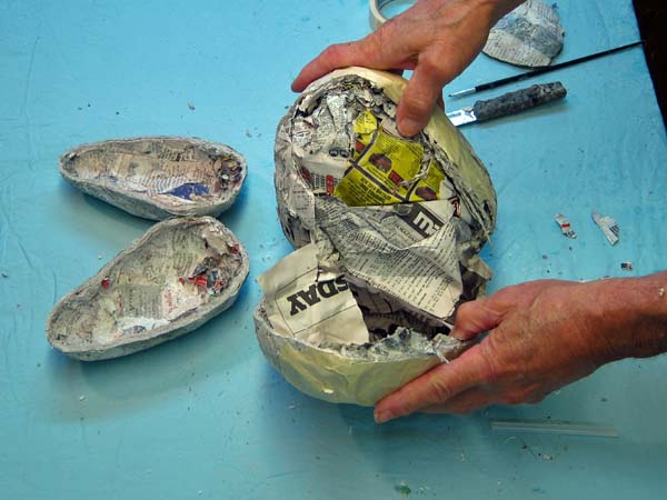 Paper Mache Drogon Build- shell for the jaw