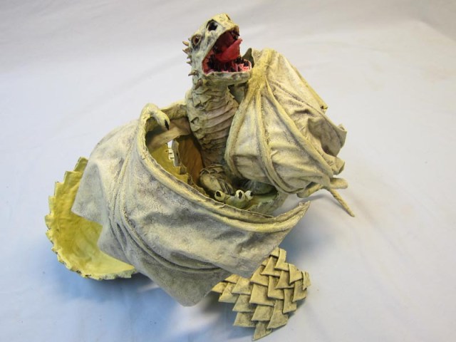 paper mache baby dragon 2