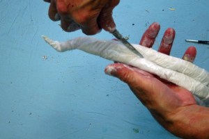 Paper Mache Drogon- crease in tongue