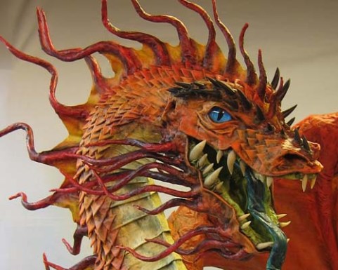 Year of the Paper Mache dragon-face done