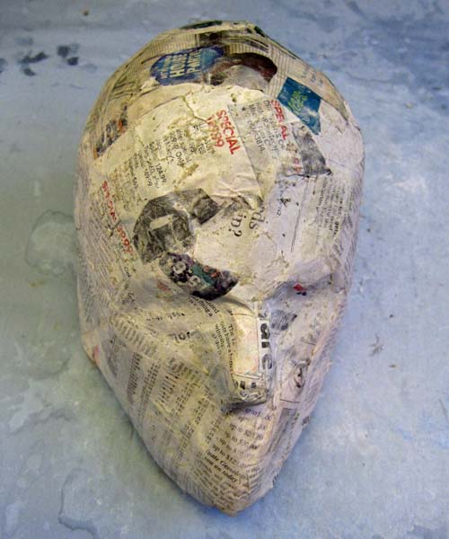 paper mache mask face impression