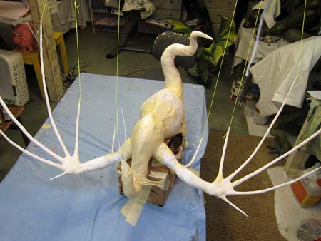 Year of the Paper Mache dragon-ready for cloth mache wings