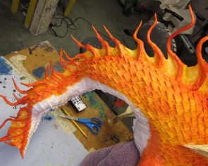 Year of the Paper Mache dragon-paint 1