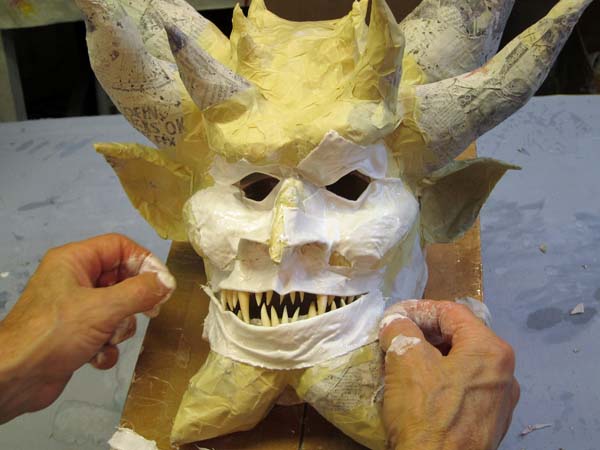 paper mache lower lip