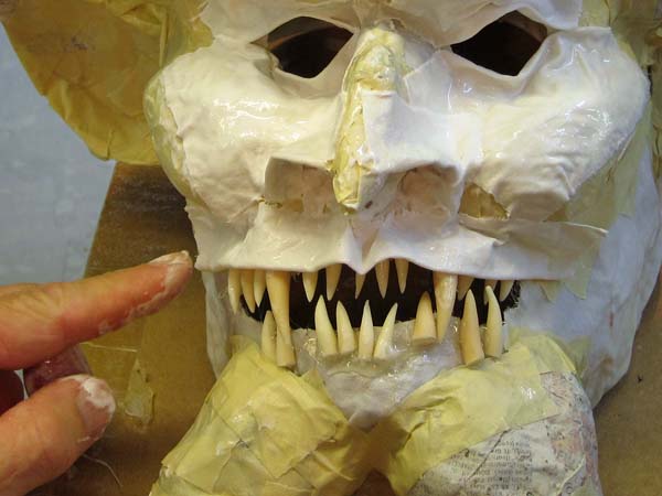 paper mache upper lip