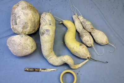 Year of the Paper Mache dragon-paper mache parts