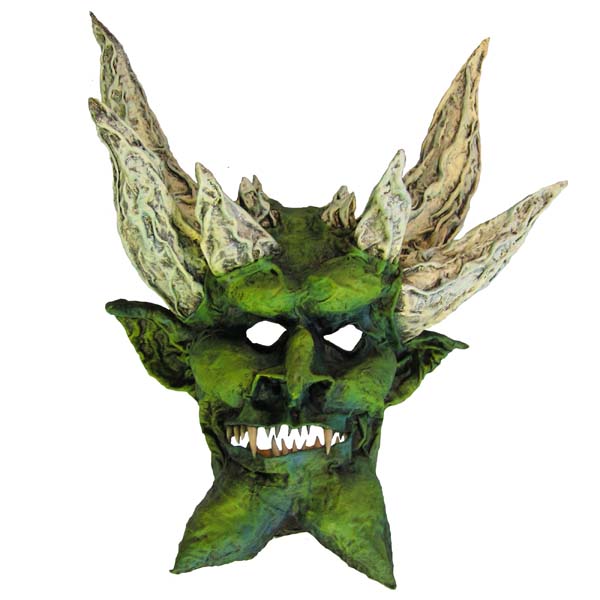 paper mache green mask
