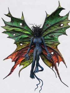 Paper Mache Dark Butterfly