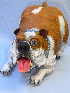 Paper Mache Bulldog
