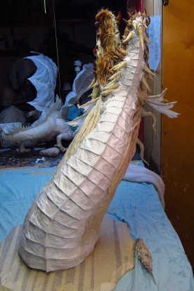 paper mache zombie dragon-breast plates