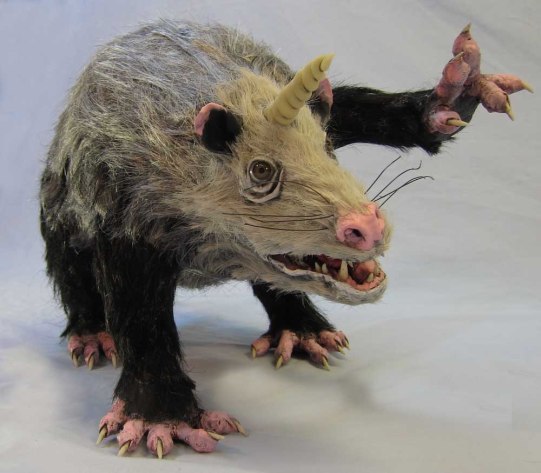 Paper Mache Unipossum-side