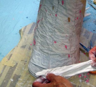 paper mache Drogon- breastplates 1