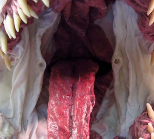 paper mache Drogon- flame hole