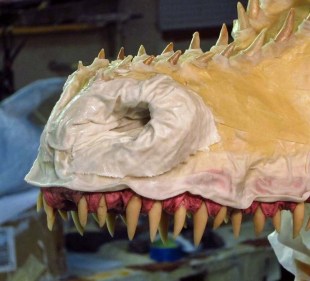 paper mache Drogon- cloth mache nose2