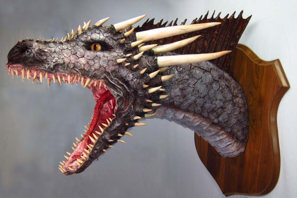 Paper Mache Drogon Trophy final