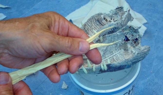 paper mache dragonfly-tongue