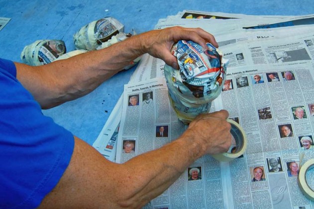 Paper Mache Tiamat Dragons