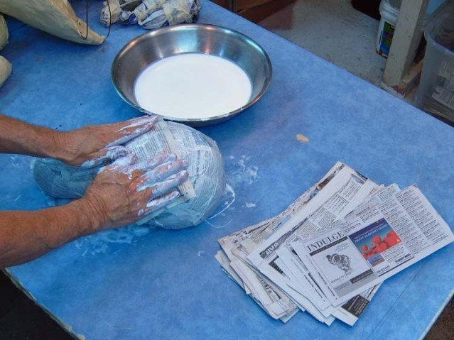  Paper mache Tiamat dragons- paper mache