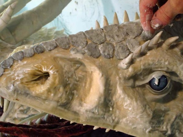 Paper Mache Tiamat Dragon - White Dragon spit wads