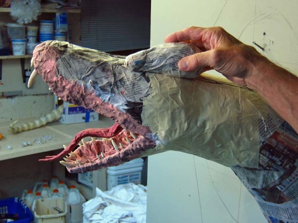 Paper Mache Tiamat - Green start assembly