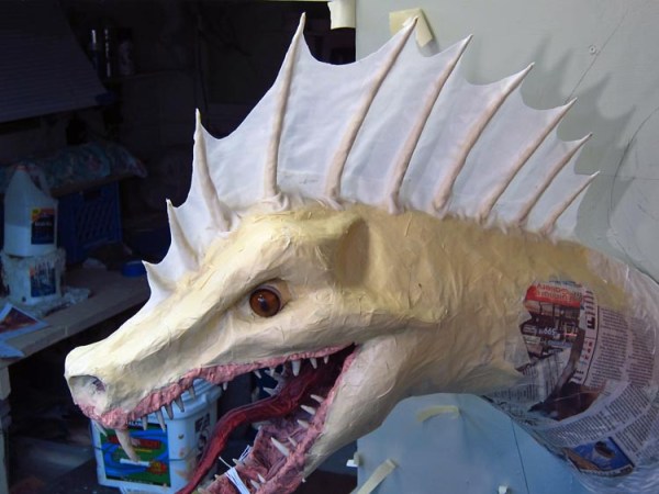 Paper Mache Tiamat - Green Spine
