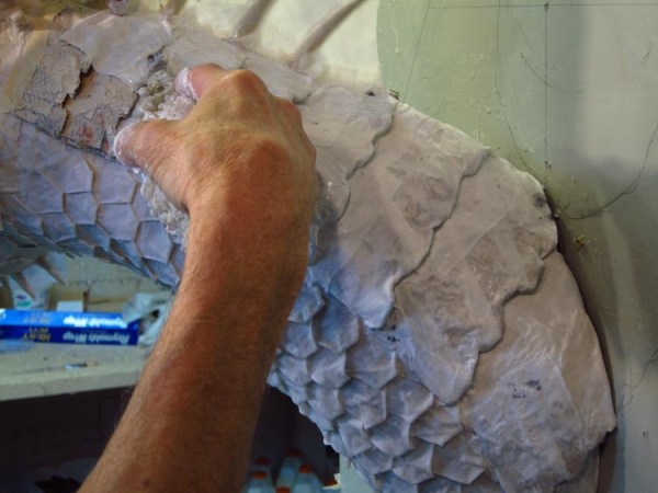 Paper Mache Tiamat - Green scales