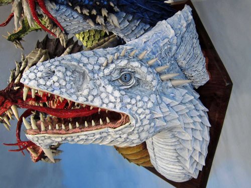 Paper Mache Tiamat - White