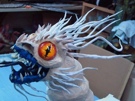 paper mache dragonfly - old eyes other side