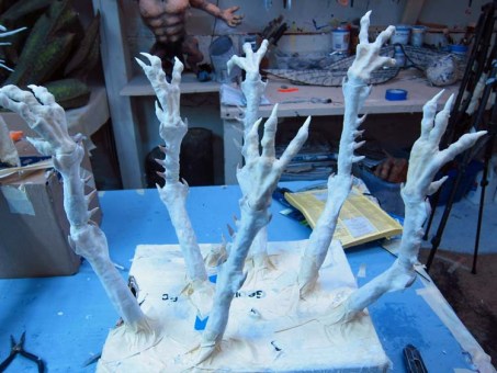 paper mache dragonfly- arms