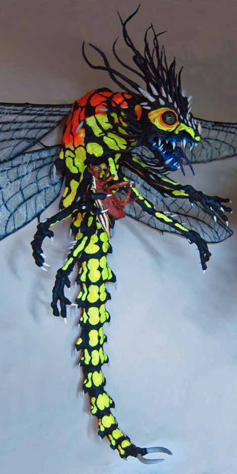 Paper Mache Dragonfly - other side