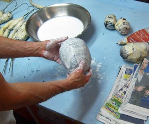 initial paper mache