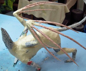  paper mache cat dragon 26