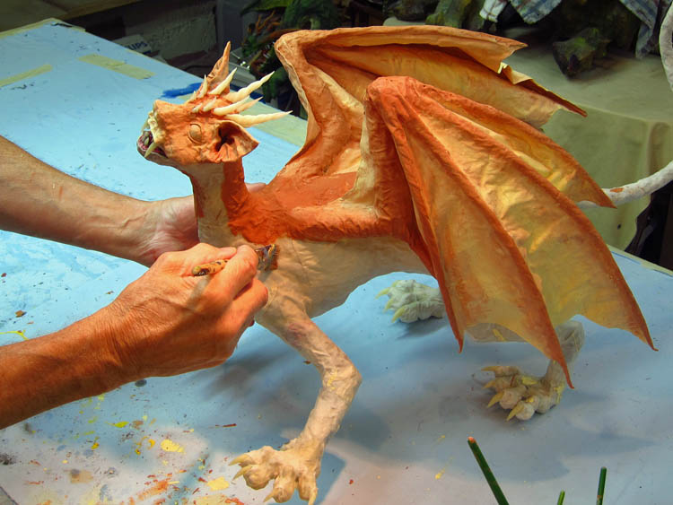 paper mache cat paint- small
