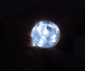 resin with white light behind