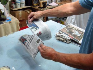 tear paper into strips